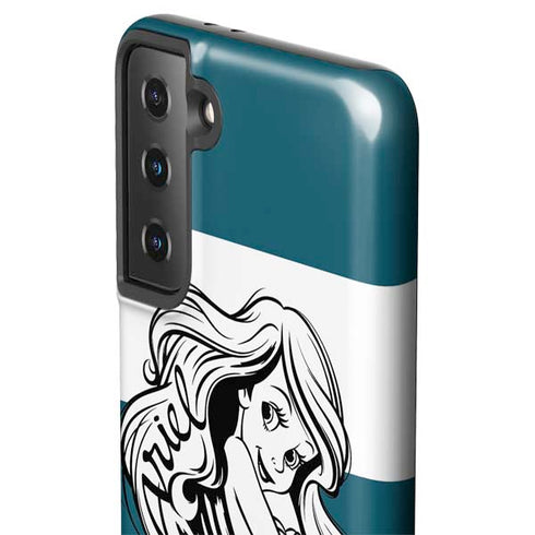 Disney The Little Mermaid Ariel Stripes Galaxy S21 Plus 5G Pro Case