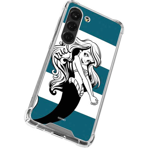 Disney The Little Mermaid Ariel Stripes Galaxy S23 Clear Case