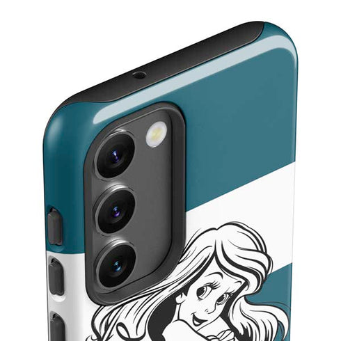 Disney The Little Mermaid Ariel Stripes Galaxy S23 Plus Pro Case