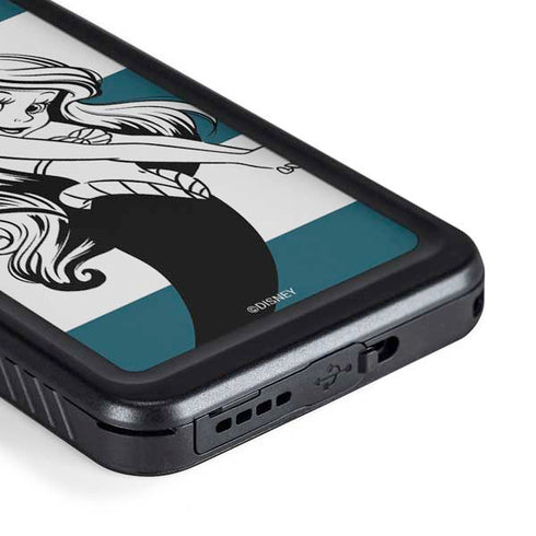Disney The Little Mermaid Ariel Stripes Galaxy S23 Plus Waterproof Case
