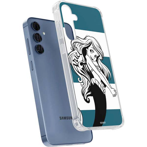 Disney The Little Mermaid Ariel Stripes Galaxy S24 Clear Case