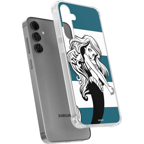 Disney The Little Mermaid Ariel Stripes Galaxy S24 Plus Clear Case