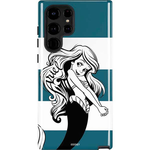 Disney The Little Mermaid Ariel Stripes Galaxy S24 Ultra Impact Case