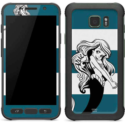 Disney The Little Mermaid Ariel Stripes Galaxy S7 Active Skin