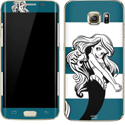 Disney The Little Mermaid Ariel Stripes Galaxy S7 Edge Skin