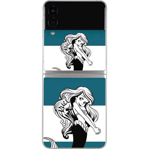Disney The Little Mermaid Ariel Stripes Galaxy Z Flip3 5G Skin
