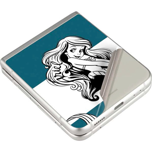 Disney The Little Mermaid Ariel Stripes Galaxy Z Flip3 5G Skin