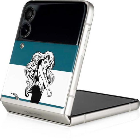 Disney The Little Mermaid Ariel Stripes Galaxy Z Flip3 5G Skin