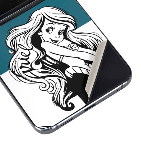 Disney The Little Mermaid Ariel Stripes Galaxy Z Flip5 5G Skin