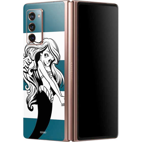 Disney The Little Mermaid Ariel Stripes Galaxy Z Fold2 5G Skin