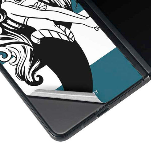 Disney The Little Mermaid Ariel Stripes Galaxy Z Fold4 5G Skin