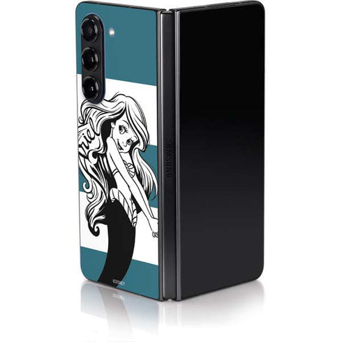 Disney The Little Mermaid Ariel Stripes Galaxy Z Fold5 5G Skin