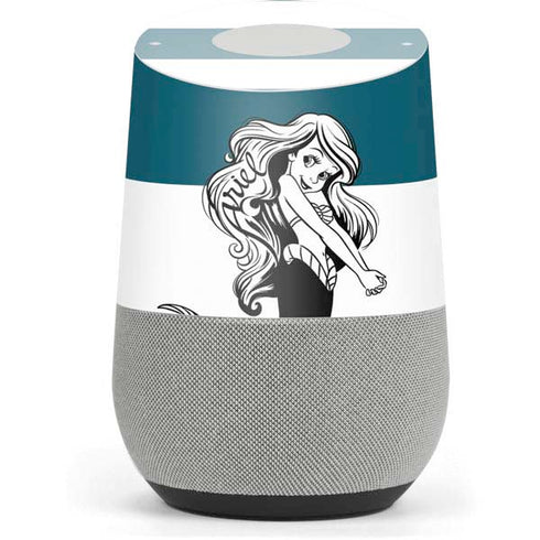 Disney The Little Mermaid Ariel Stripes Google Home Skin