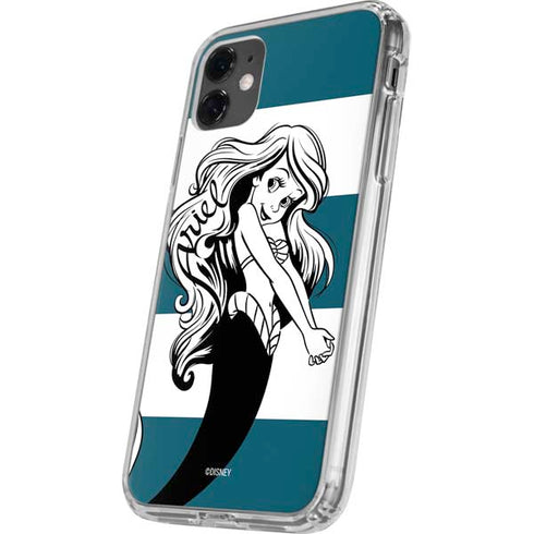 Disney The Little Mermaid Ariel Stripes iPhone 11 Clear Case