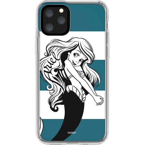 Disney The Little Mermaid Ariel Stripes iPhone 11 Pro Clear Case
