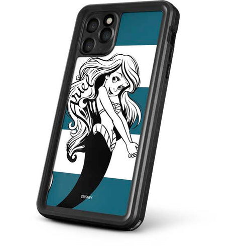 Disney The Little Mermaid Ariel Stripes iPhone 11 Pro Max Waterproof Case