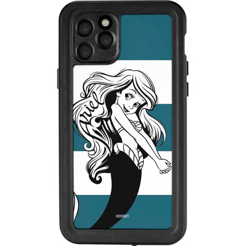 Disney The Little Mermaid Ariel Stripes iPhone 11 Pro Waterproof Case