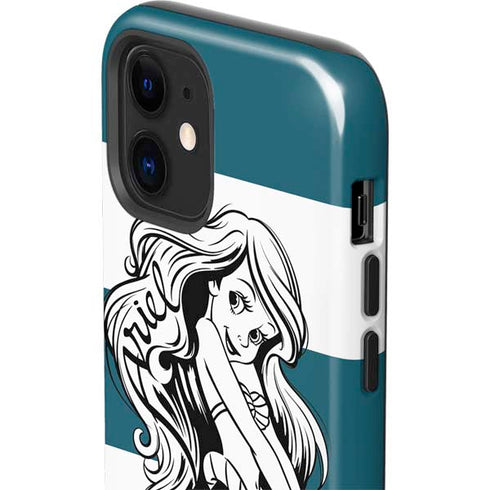 Disney The Little Mermaid Ariel Stripes iPhone 12 Impact Case