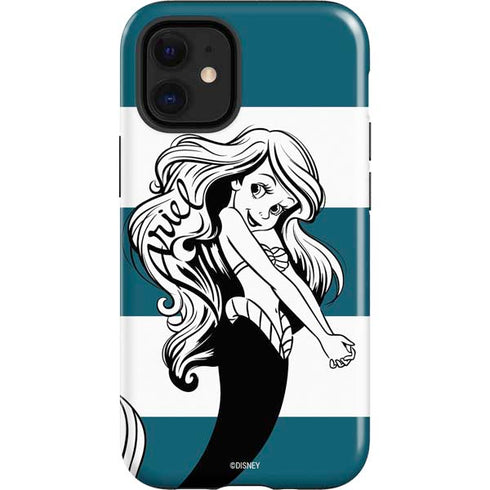 Disney The Little Mermaid Ariel Stripes iPhone 12 Mini Impact Case