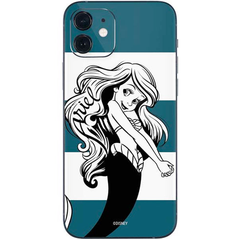 Disney The Little Mermaid Ariel Stripes iPhone 12 Mini Skin
