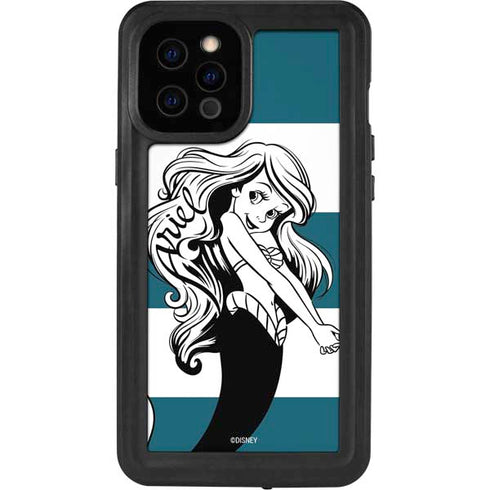 Disney The Little Mermaid Ariel Stripes iPhone 12 Pro Max Waterproof Case
