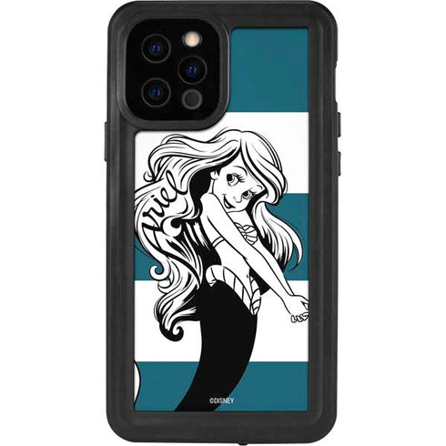 Disney The Little Mermaid Ariel Stripes iPhone 12 Pro Waterproof Case