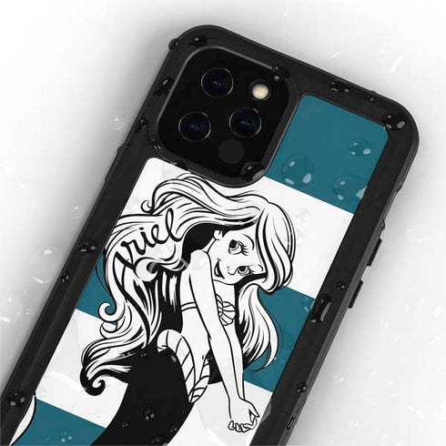 Disney The Little Mermaid Ariel Stripes iPhone 12 Pro Waterproof Case