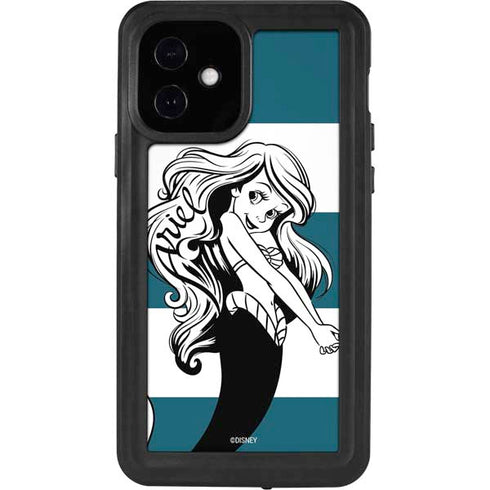Disney The Little Mermaid Ariel Stripes iPhone 12 Waterproof Case