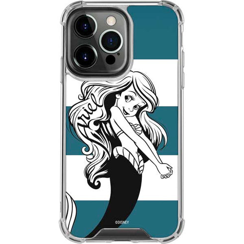 Disney The Little Mermaid Ariel Stripes iPhone 13 Pro Clear Case