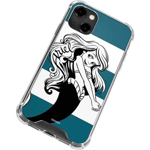 Disney The Little Mermaid Ariel Stripes iPhone 14 Clear Case