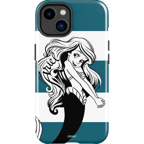 Disney The Little Mermaid Ariel Stripes iPhone 14 Plus Impact Case