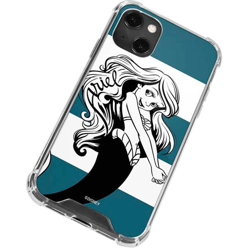 Disney The Little Mermaid Ariel Stripes iPhone 14 Plus Clear Case