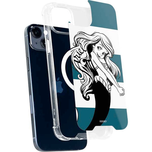 Disney The Little Mermaid Ariel Stripes iPhone 14 Plus MagSafe Case