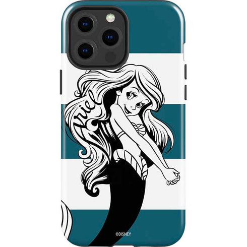 Disney The Little Mermaid Ariel Stripes iPhone 15 Pro Max Impact Case