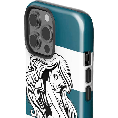 Disney The Little Mermaid Ariel Stripes iPhone 15 Pro Max Impact Case