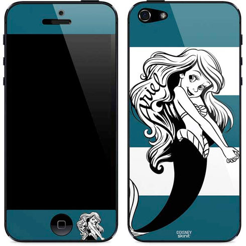 Disney The Little Mermaid Ariel Stripes iPhone 5/5s/5SE Skin