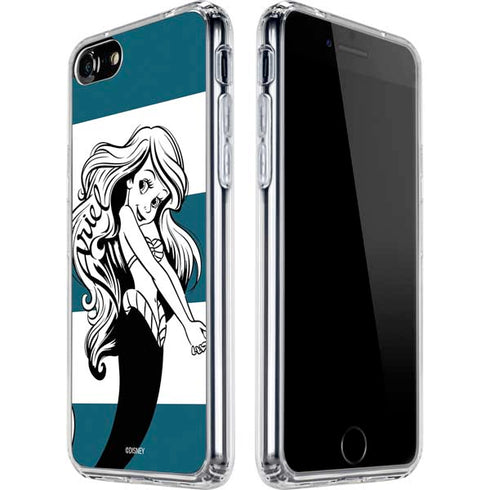Disney The Little Mermaid Ariel Stripes iPhone SE (2nd & 3rd Gen) Clear Case