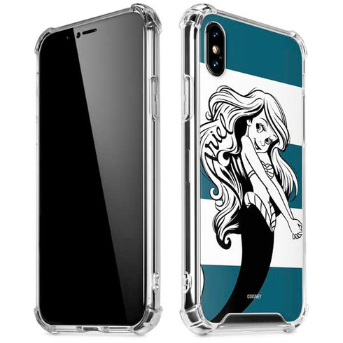 Disney The Little Mermaid Ariel Stripes iPhone XS Max Clear Case