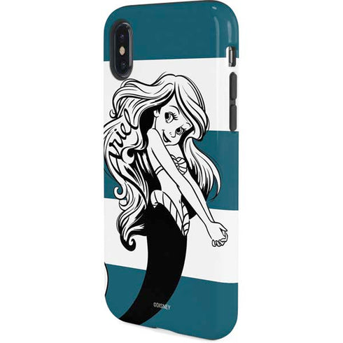 Disney The Little Mermaid Ariel Stripes iPhone XS Pro Case