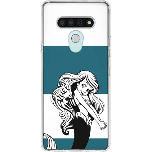 Disney The Little Mermaid Ariel Stripes LG Stylo 6 Clear Case