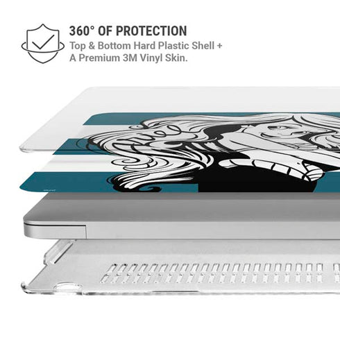 Disney The Little Mermaid Ariel Stripes MacBook Air 13in M1 (2021) Case plus Skin
