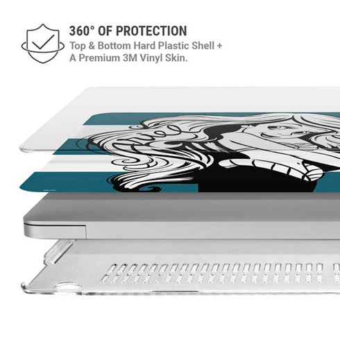 Disney The Little Mermaid Ariel Stripes MacBook Air 15in (2023-2025) Case plus Skin