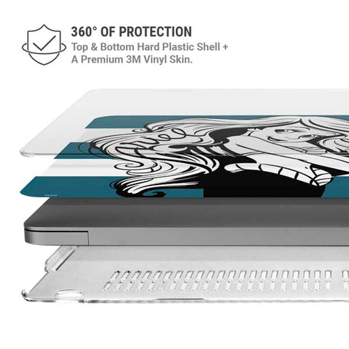 Disney The Little Mermaid Ariel Stripes MacBook Pro 16in (2021-25) Case plus Skin