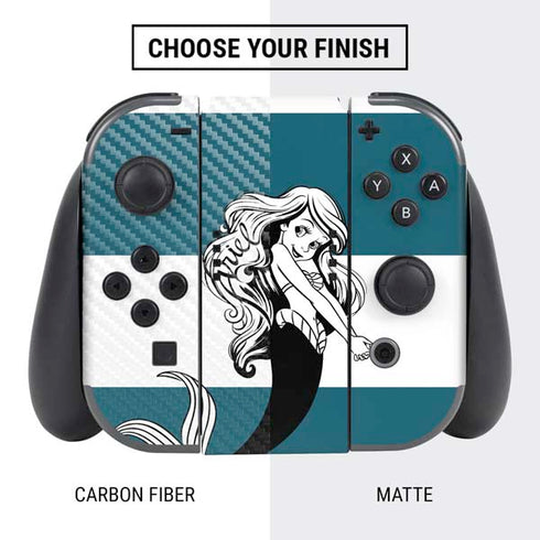 Disney The Little Mermaid Ariel Stripes Nintendo Switch Bundle Skin