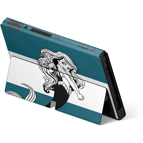 Disney The Little Mermaid Ariel Stripes Nintendo Switch OLED (2021) Skin