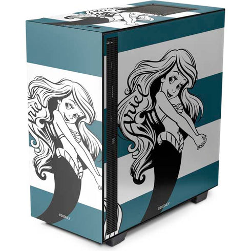 Disney The Little Mermaid Ariel Stripes NZXT H510 Compact ATX Mid-Tower Case Skin