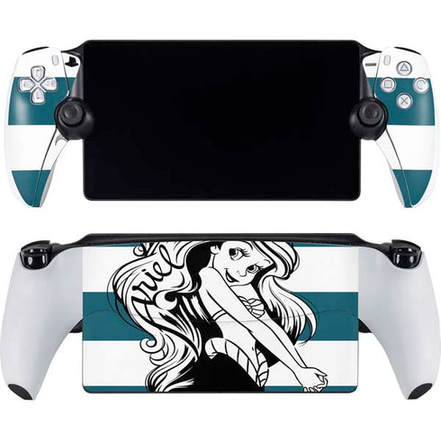 Disney The Little Mermaid Ariel Stripes PlayStation Portal Remote Player Skin
