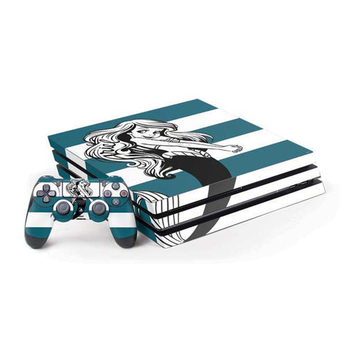 Disney The Little Mermaid Ariel Stripes PS4 Pro Bundle Skin