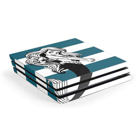 Disney The Little Mermaid Ariel Stripes PS4 Pro Console Skin
