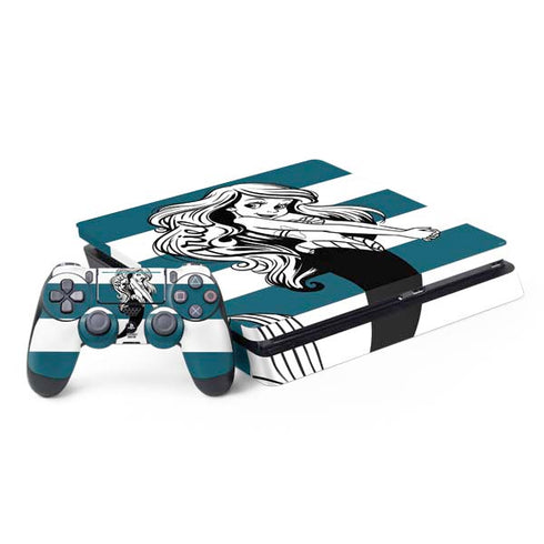 Disney The Little Mermaid Ariel Stripes PS4 Slim Bundle Skin